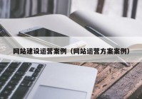 网站建设运营案例（网站运营方案案例）